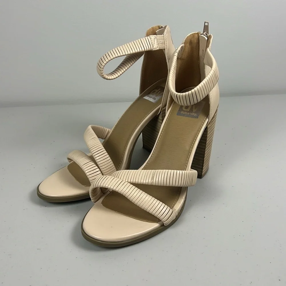 DV by Dolce Vita Bleeker Block Heel Strappy Pump Stretch‎ ankle wrap